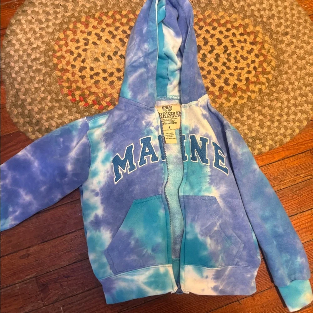 MAINE custom sweatshirt kids 4-5 small by Harrisburg company   Blue